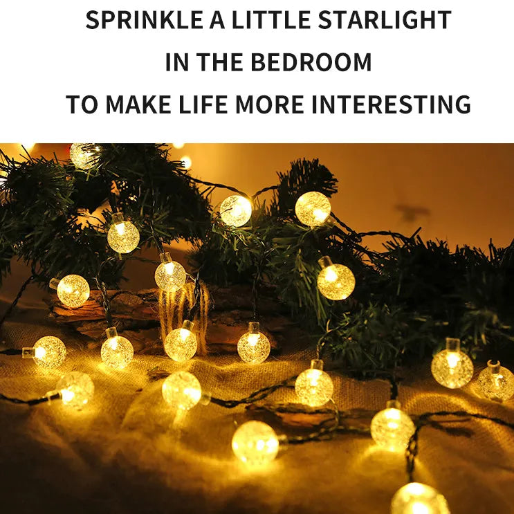 LED Globe String Lights Indoor Outdoor Decorative Fairy Lights Warm White for Birthday Party Wedding Anniversary Christmas
