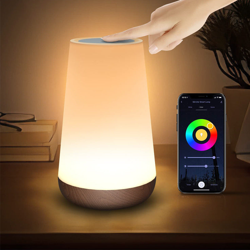 Night Light, Dimmable Touch Lamp for Bedrooms, 13 RGB Colors & 5 Brightness, Portable Rechargeable Bedside Table Lamp for Nightstands