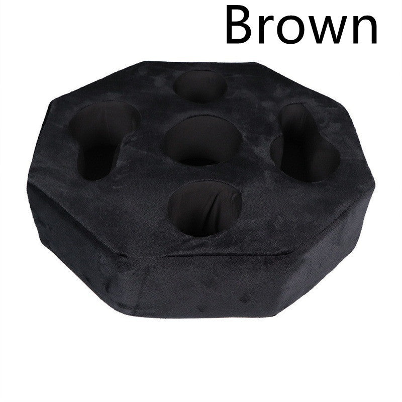 Couch Cup Holder Pillow, Couch Drinks Remotes Holder for Center of Couch, for Sofa and Bed